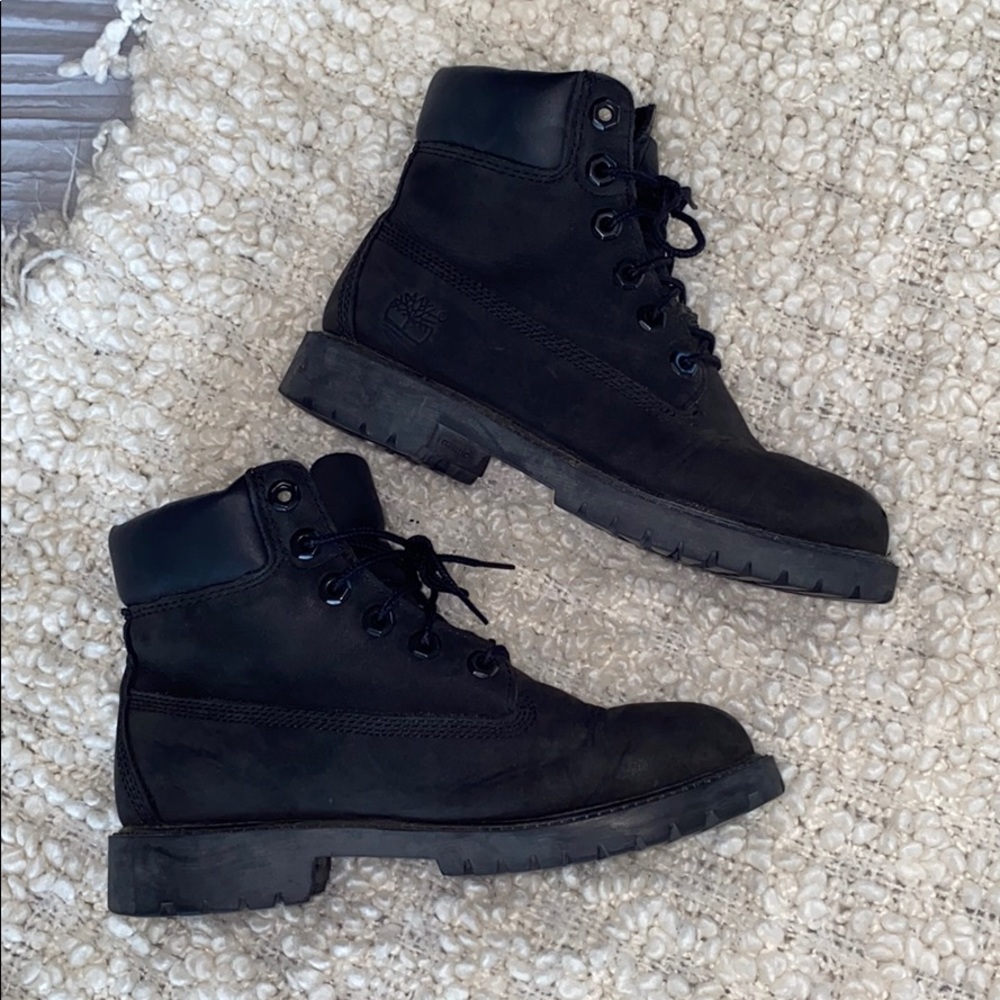 Black Timberland Boots (Grade School, Women's)